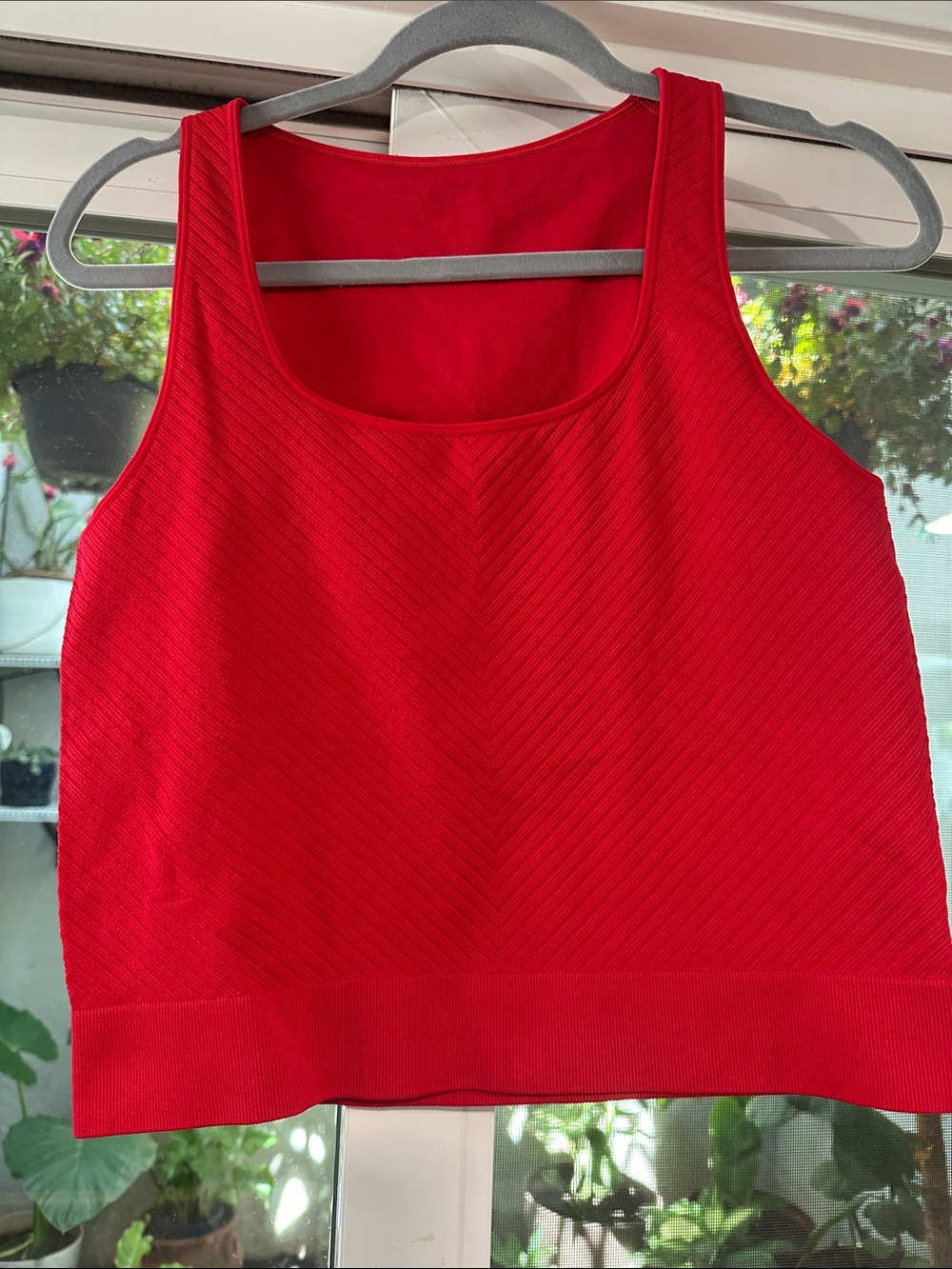 DSG Red Textured Tank Top